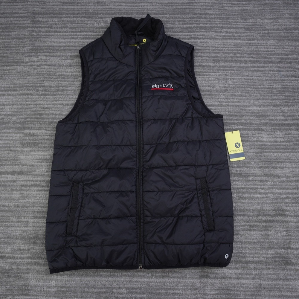 Xersion Packable Puffer Vest Women Black Solid New Tag Nylon Eightvfx‎ Medium